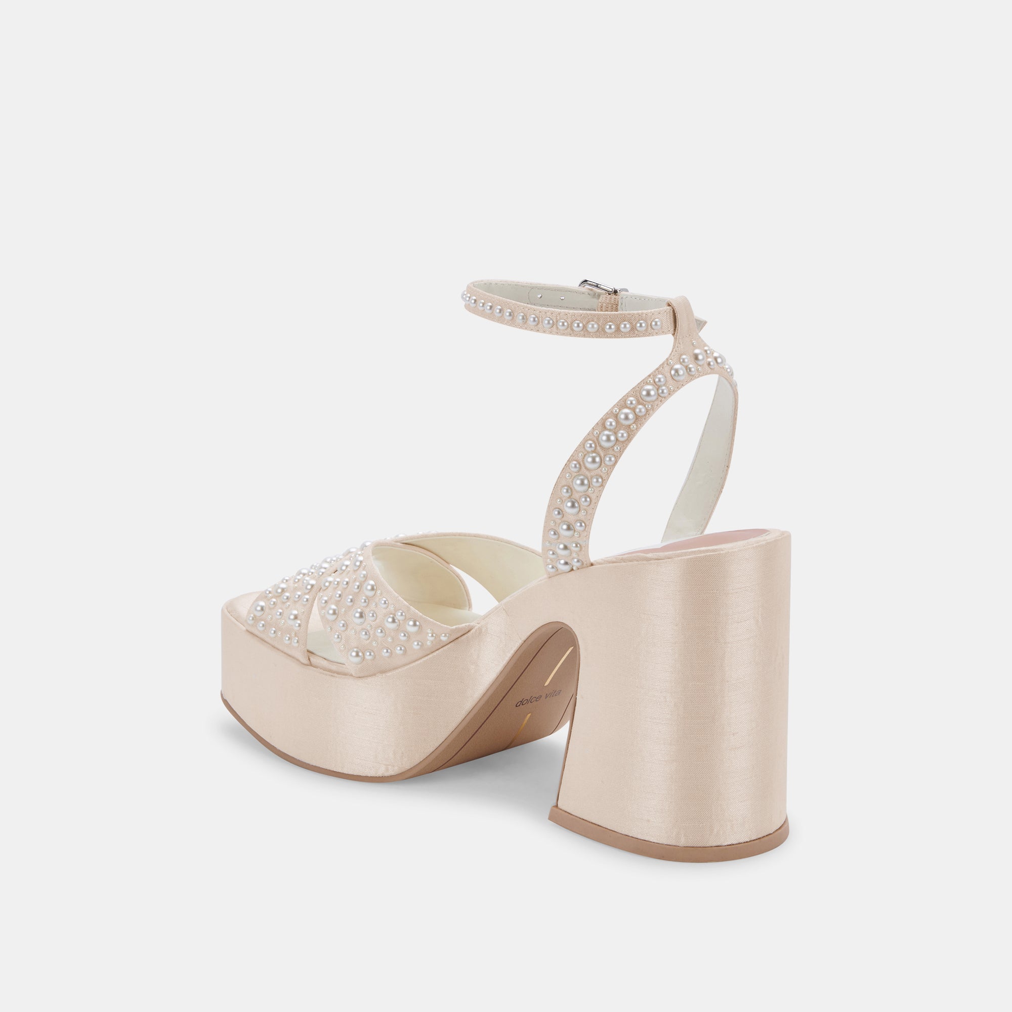 WESSI PEARL HEELS VANILLA PEARLS - view 7