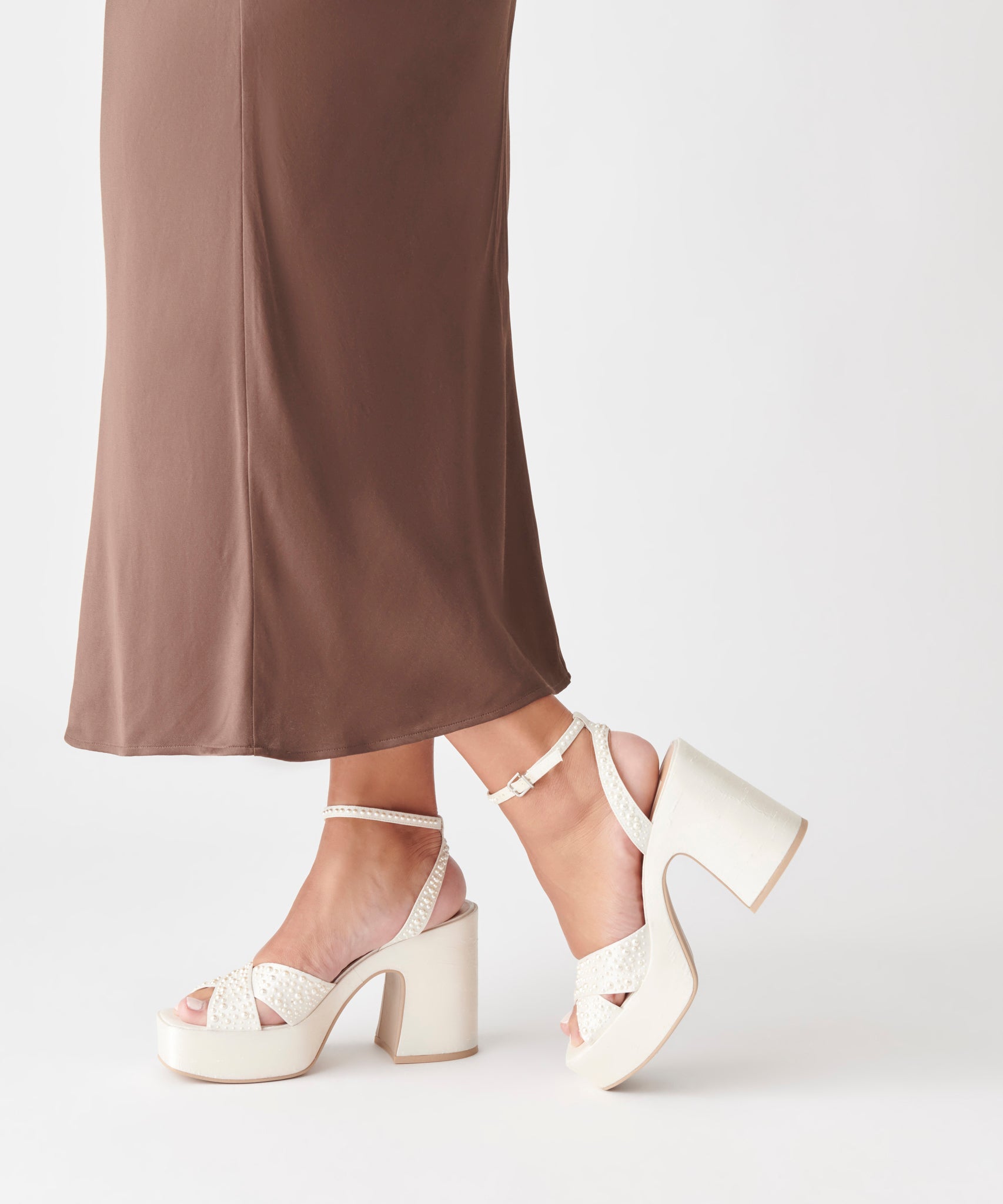 WESSI PEARL HEELS VANILLA PEARLS - view 4